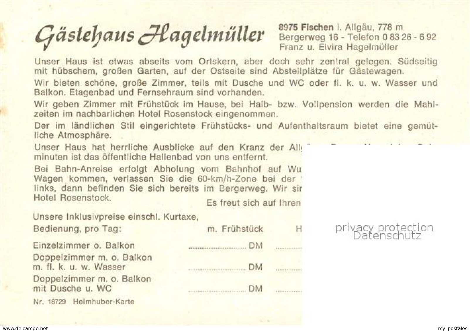 73654670 Fischen Allgaeu Gaestehaus Hagelmueller Fruehstuecksraum Diele Aufentha - Fischen