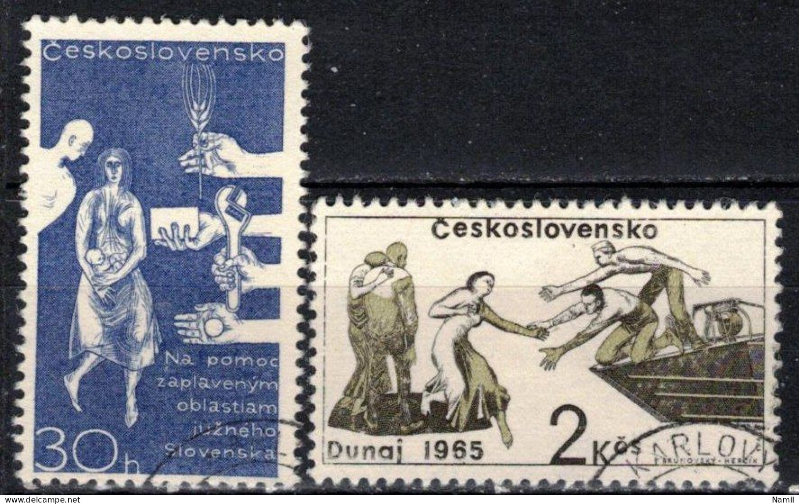 Tchécoslovaquie 1965 Mi 1566-7 (Yv 1431-2), Obliteré - Usados