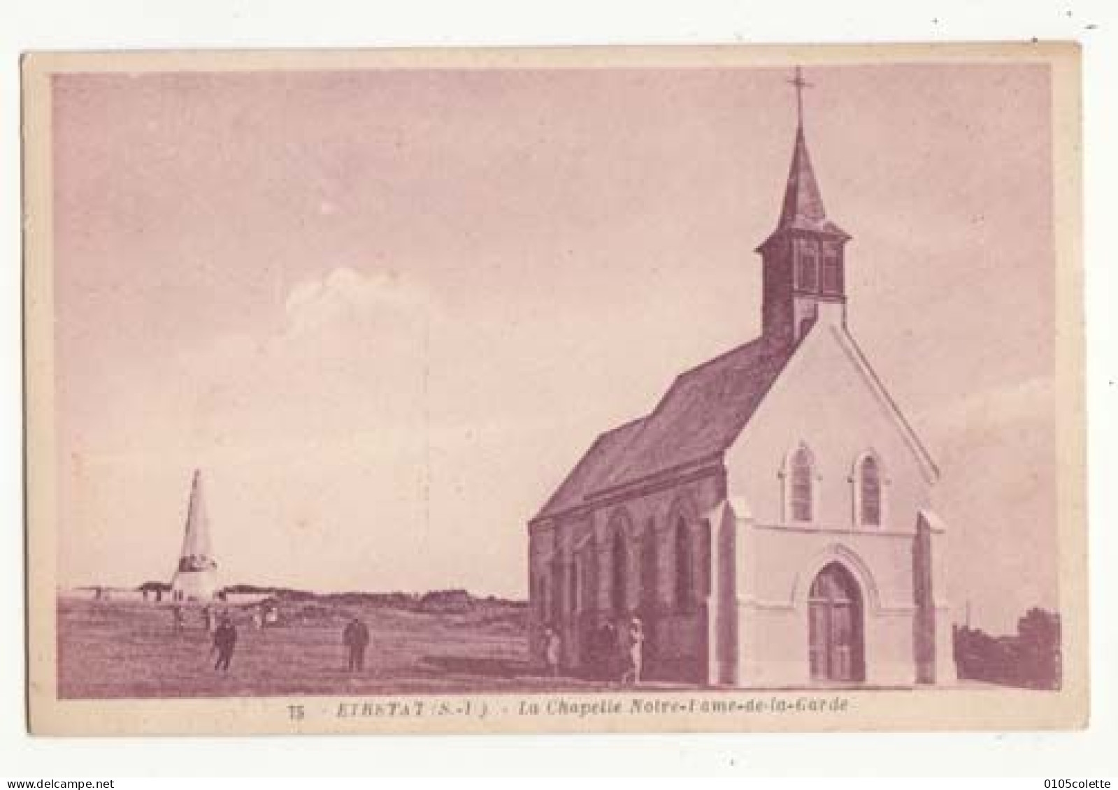 Carte France 76 - Etretat - La Chapelle Notre Dame De Lan Garde -  PRIX FIXE - ( Cd073) - Etretat