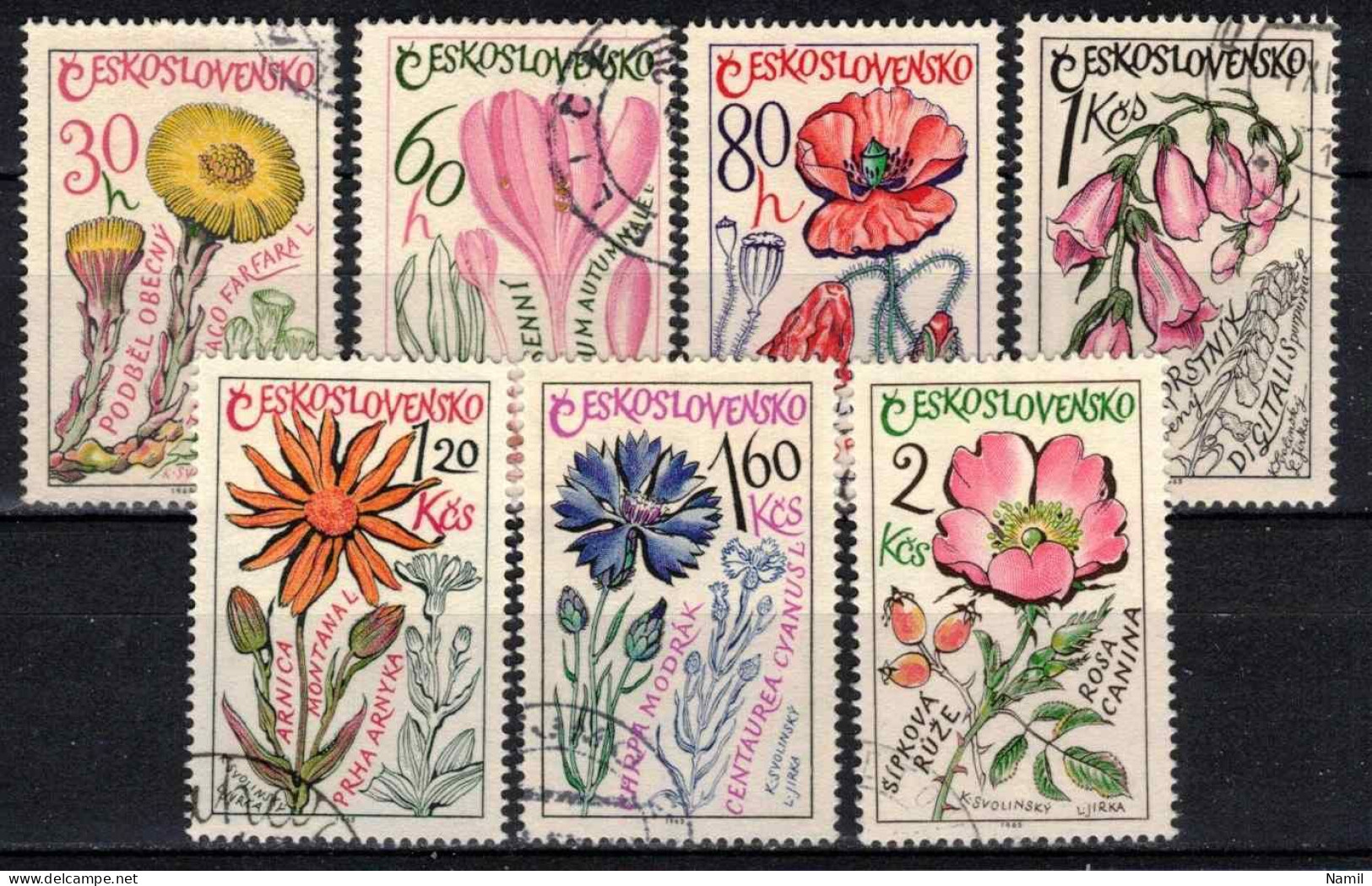 Tchécoslovaquie 1965 Mi 1583-9 (Yv 1448-54), Obliteré - Usados