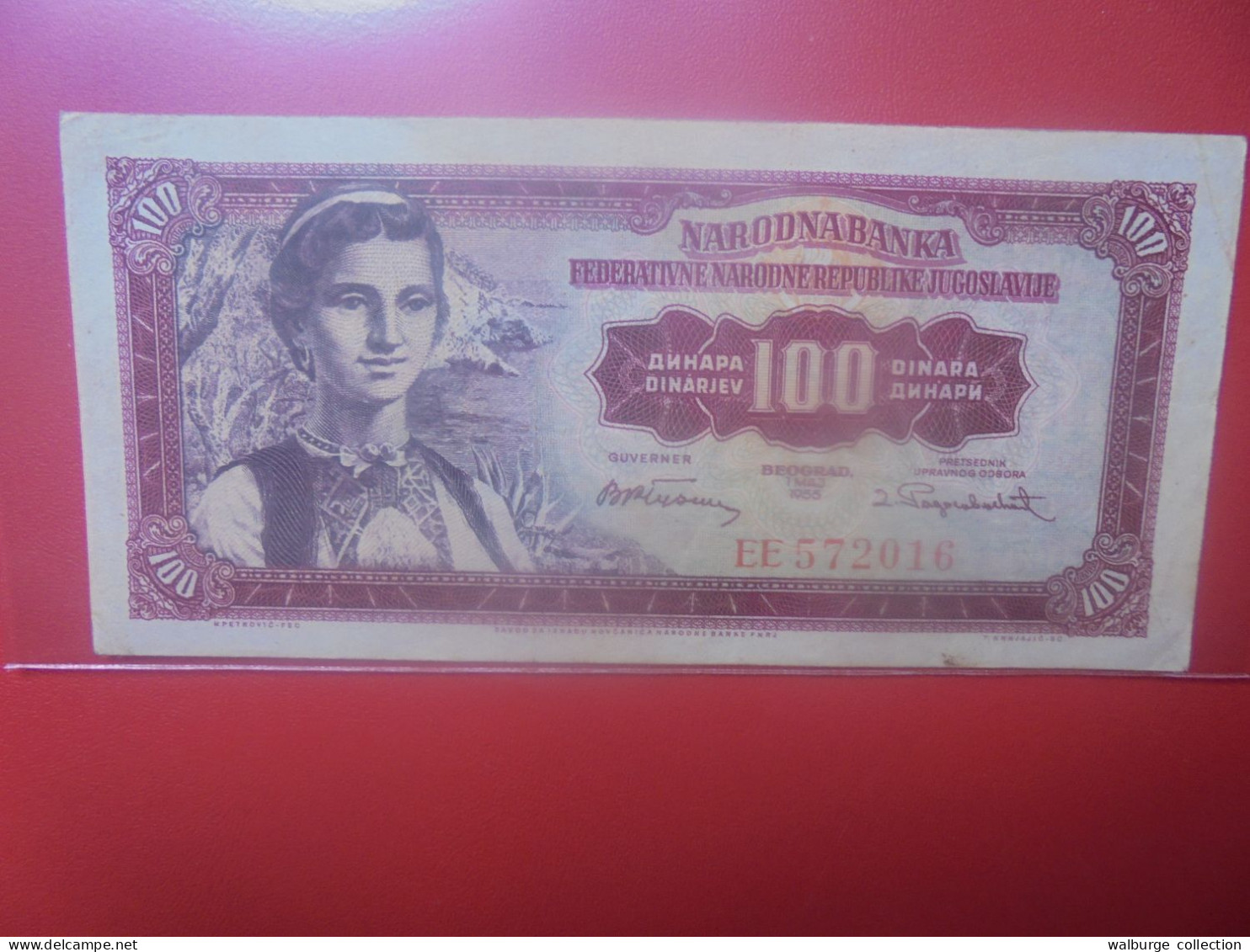 YOUGOSLAVIE 100 DINARA 1955 Circuler (B.33) - Yugoslavia