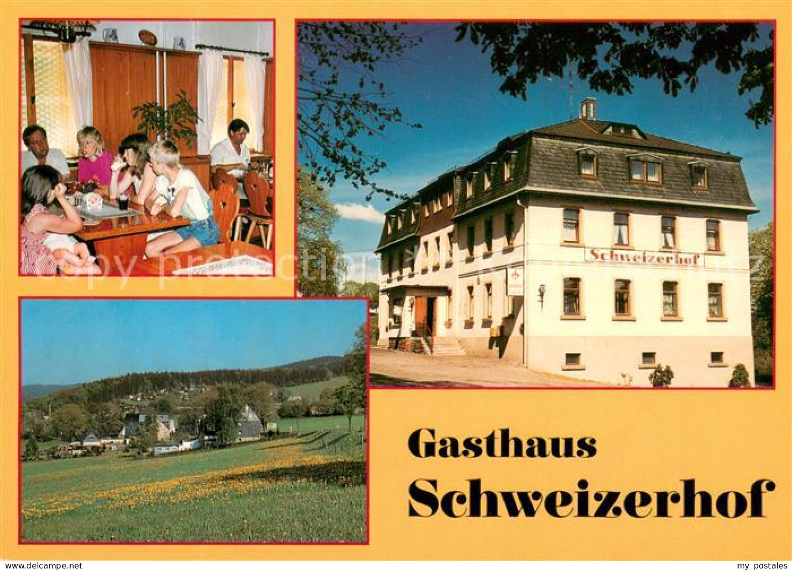 73654518 Neuclausnitz Gasthaus Pension Schweizerhof Landschaftspanorama Neuclaus - Rechenberg-Bienenmühle