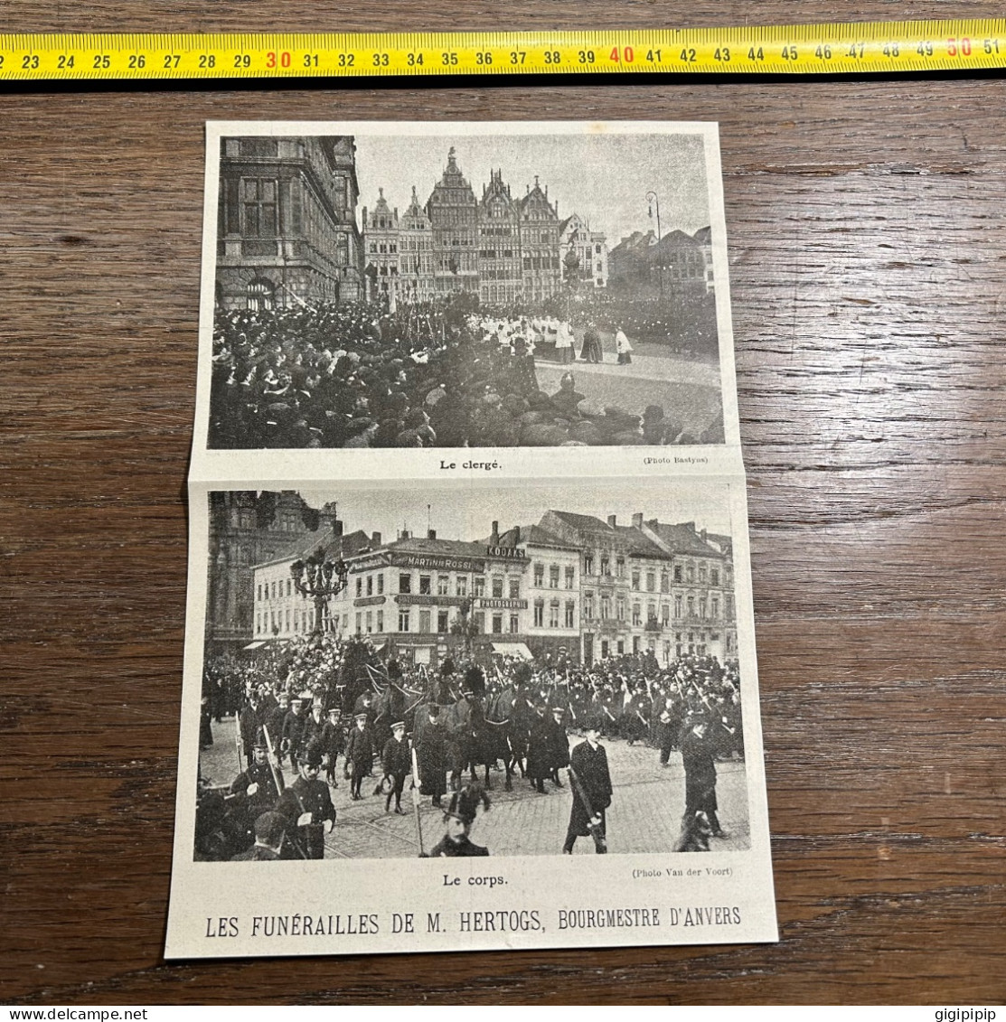 1908 PATI FUNÉRAILLES DE M. HERTOGS, BOURGMESTRE D'ANVERS - Collections