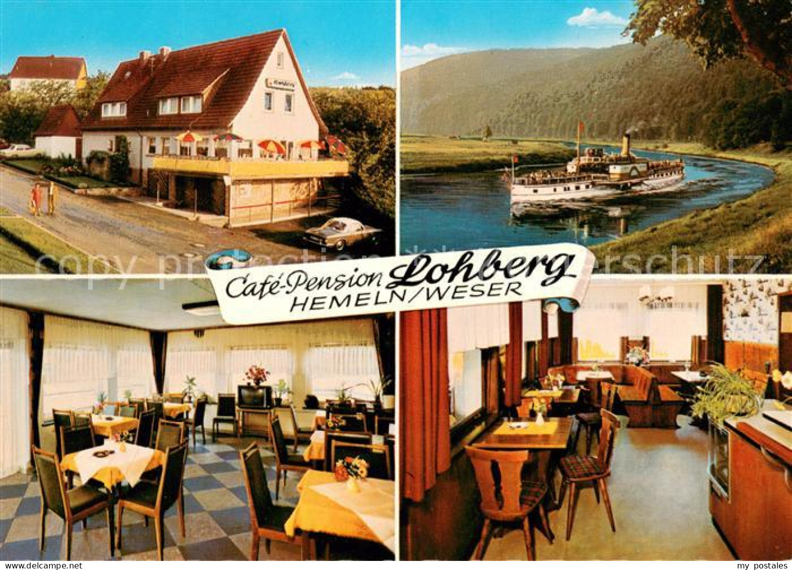 73654479 Hemeln Cafe Pension Lohberg Gastraum Dampfer Uferpartie An Der Weser He - Hannoversch Münden