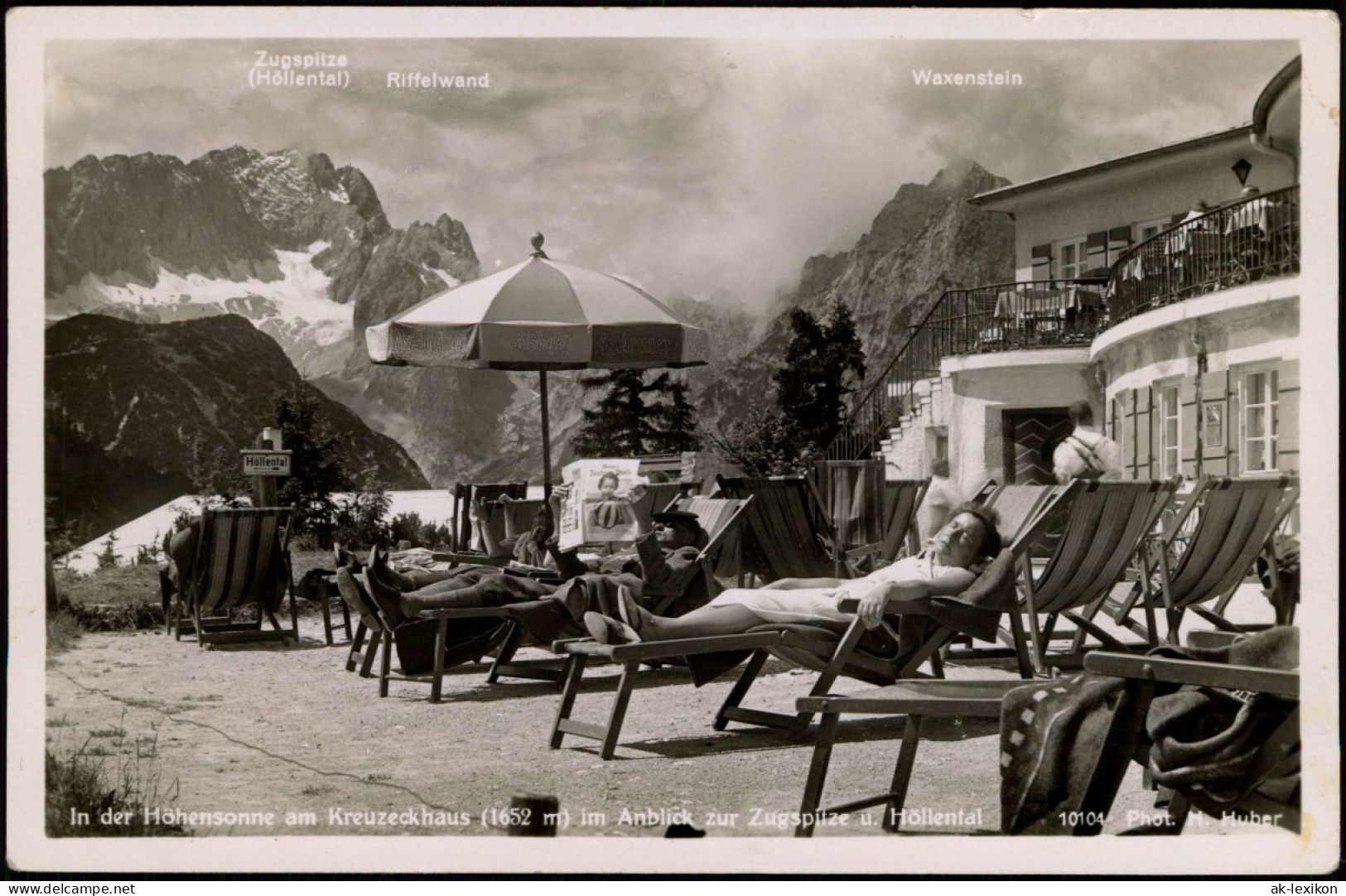Garmisch-Partenkirchen   Kreuzeckhaus Liegestülle Sonnen 1934 - Garmisch-Partenkirchen