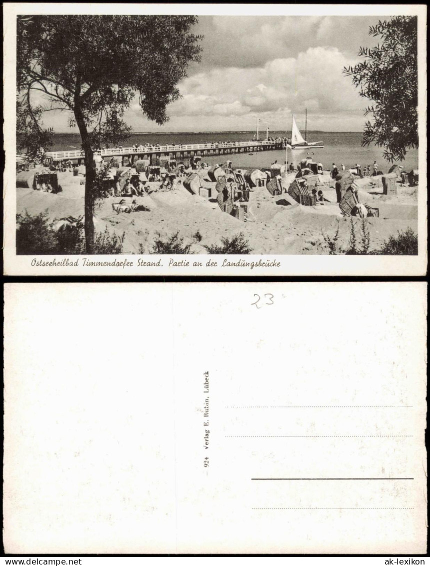 Ansichtskarte Timmendorfer Strand Strand Partie An Der Landungsbrücke 1960 - Autres & Non Classés