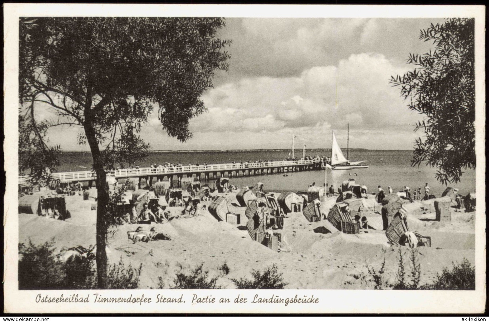 Ansichtskarte Timmendorfer Strand Strand Partie An Der Landungsbrücke 1960 - Other & Unclassified