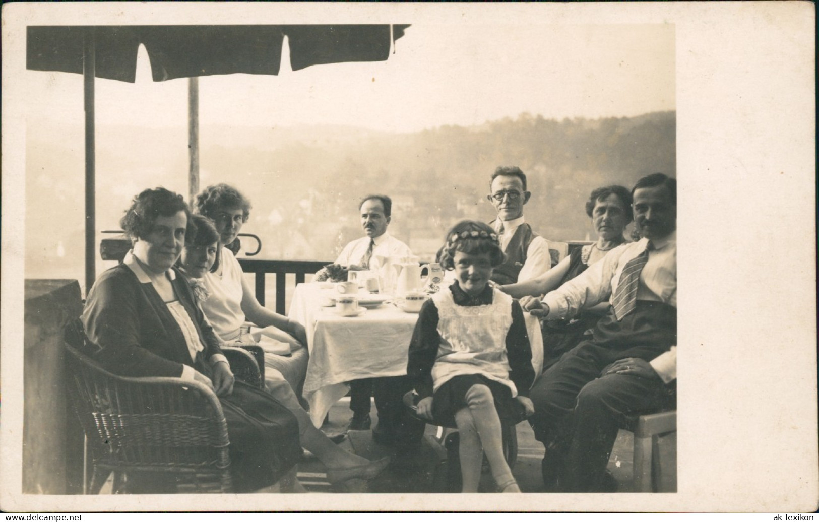 Ansichtskarte  Familien Gruppenfoto Familie Am Kaffeetisch 1929 - Unclassified