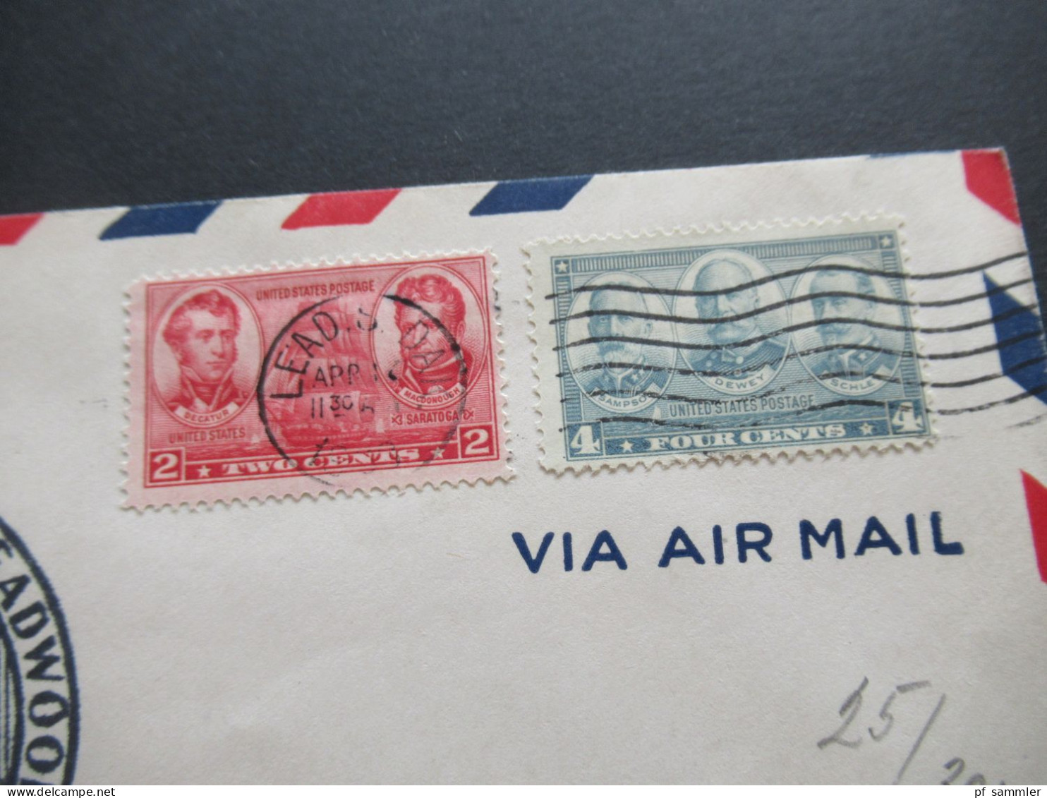 USA 1938 Air Mail US Air Mail First Flight AM 35 Spearfish Lead Deadwood South Dakota - 1c. 1918-1940 Cartas & Documentos