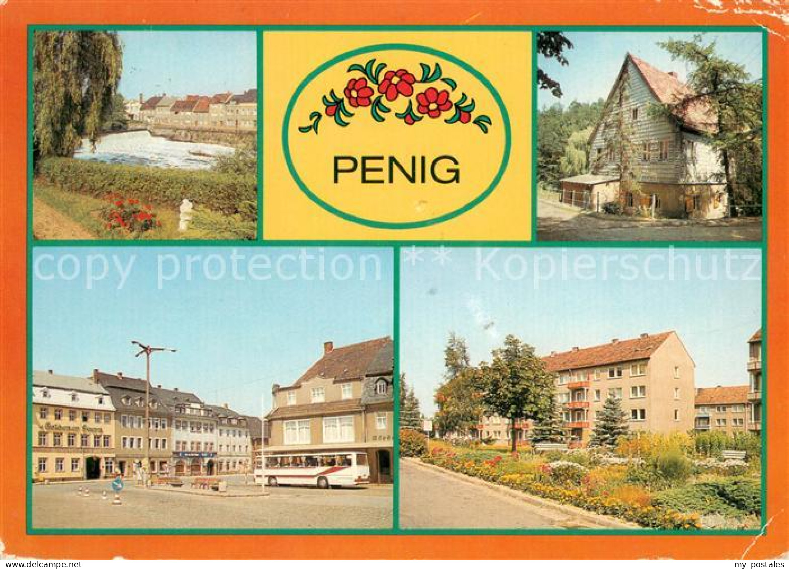 73654427 Penig Muldenwehr Hoellmuehle Markt Pestalozzistrasse Penig - Penig