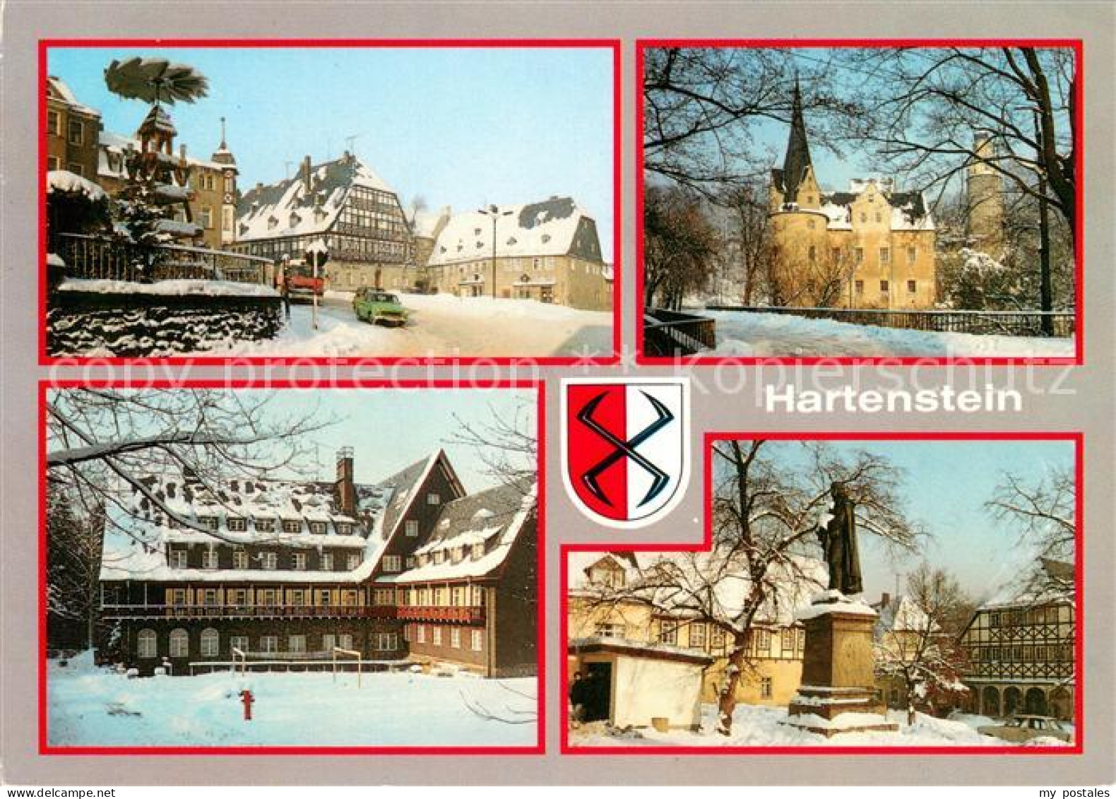 73654426 Hartenstein Zwickau Markt Gaststaette Weisses Ross Schloss Stein Ferien - Hartenstein