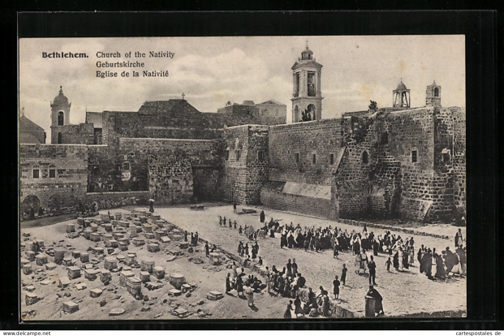 AK Bethlehem, Geburtskirche Mit Pilgern  - Palestine