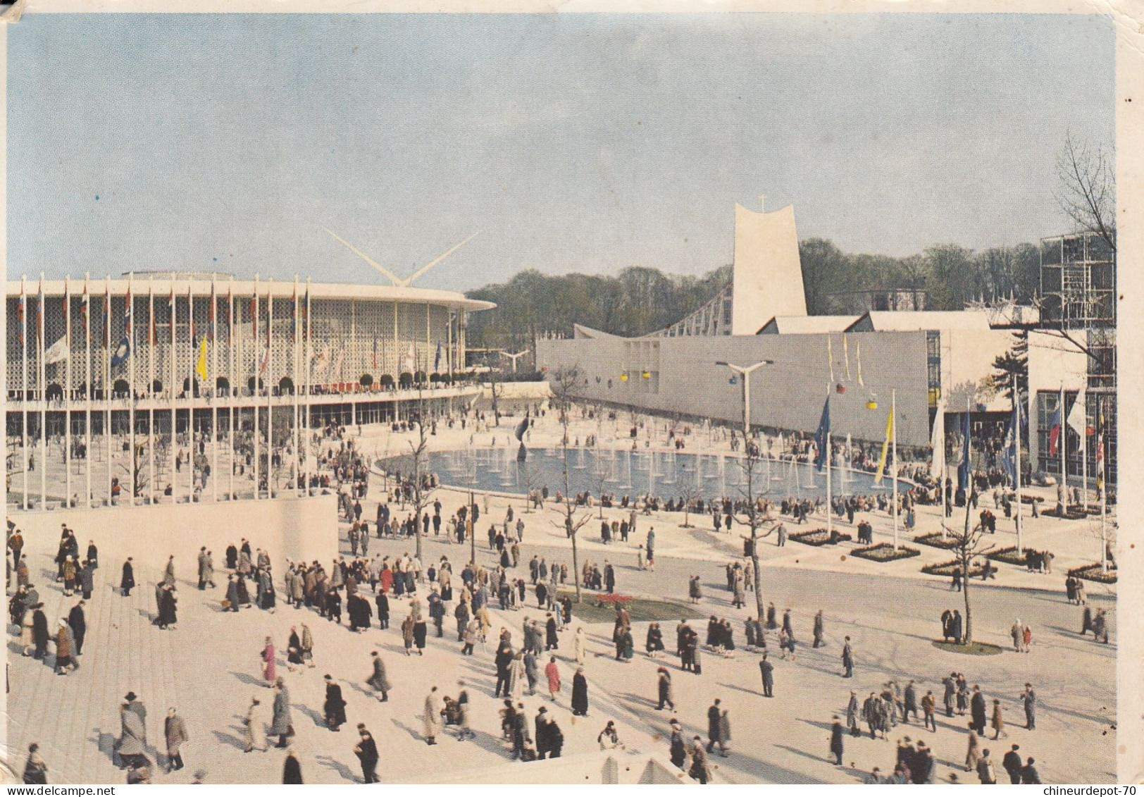 BRUXELLES  EXPOSITION DE 1958 PAVILLON DES ETATS UNIS ET DU SAINT SIEGE - Brüssel (Stadt)