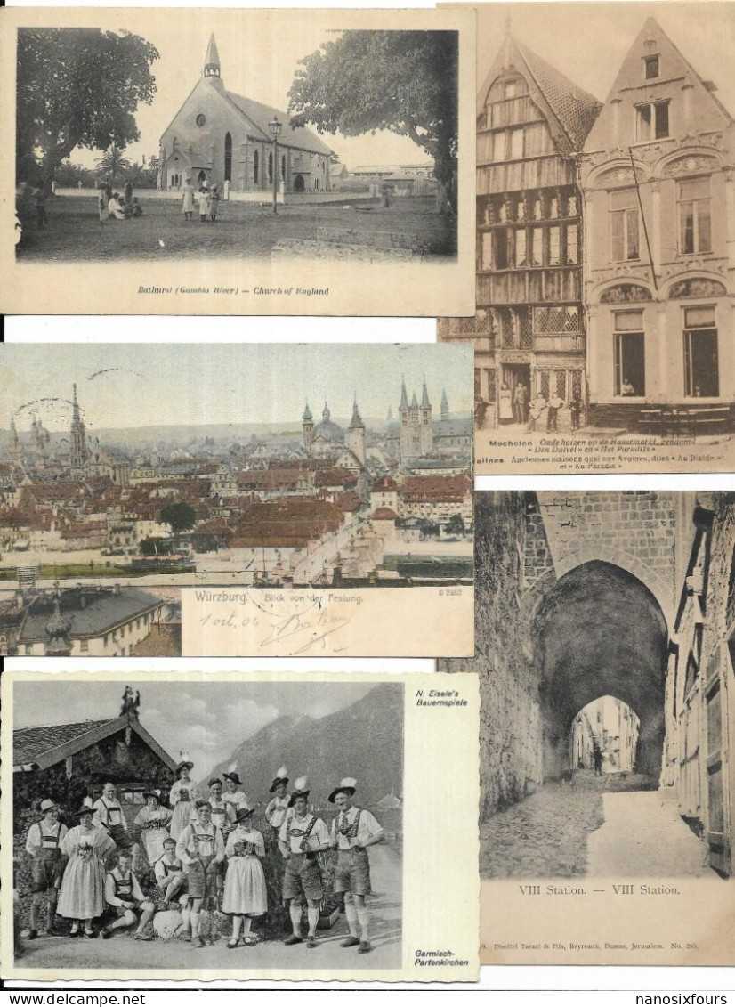 LOT DE 100 CARTES EUROPE  ASIE  DIVERS - 100 - 499 Postcards
