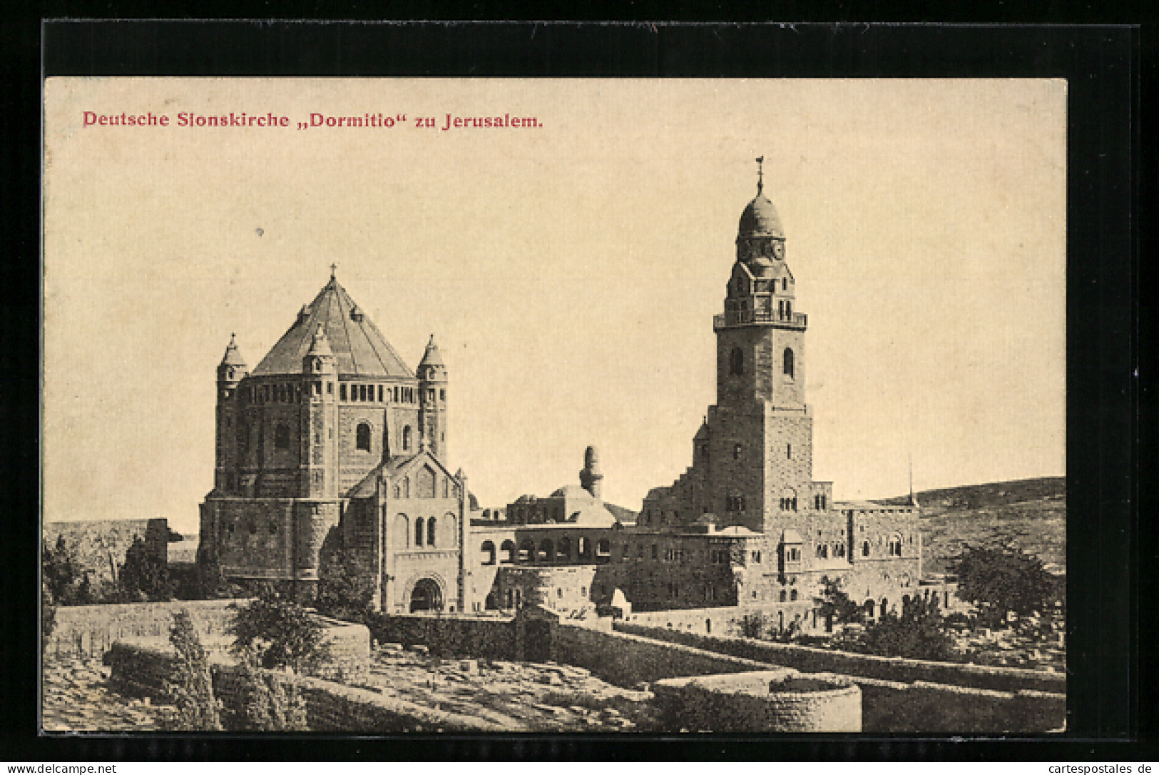 AK Jerusalem, Deutsche Sionskirche Dormitio  - Palestine