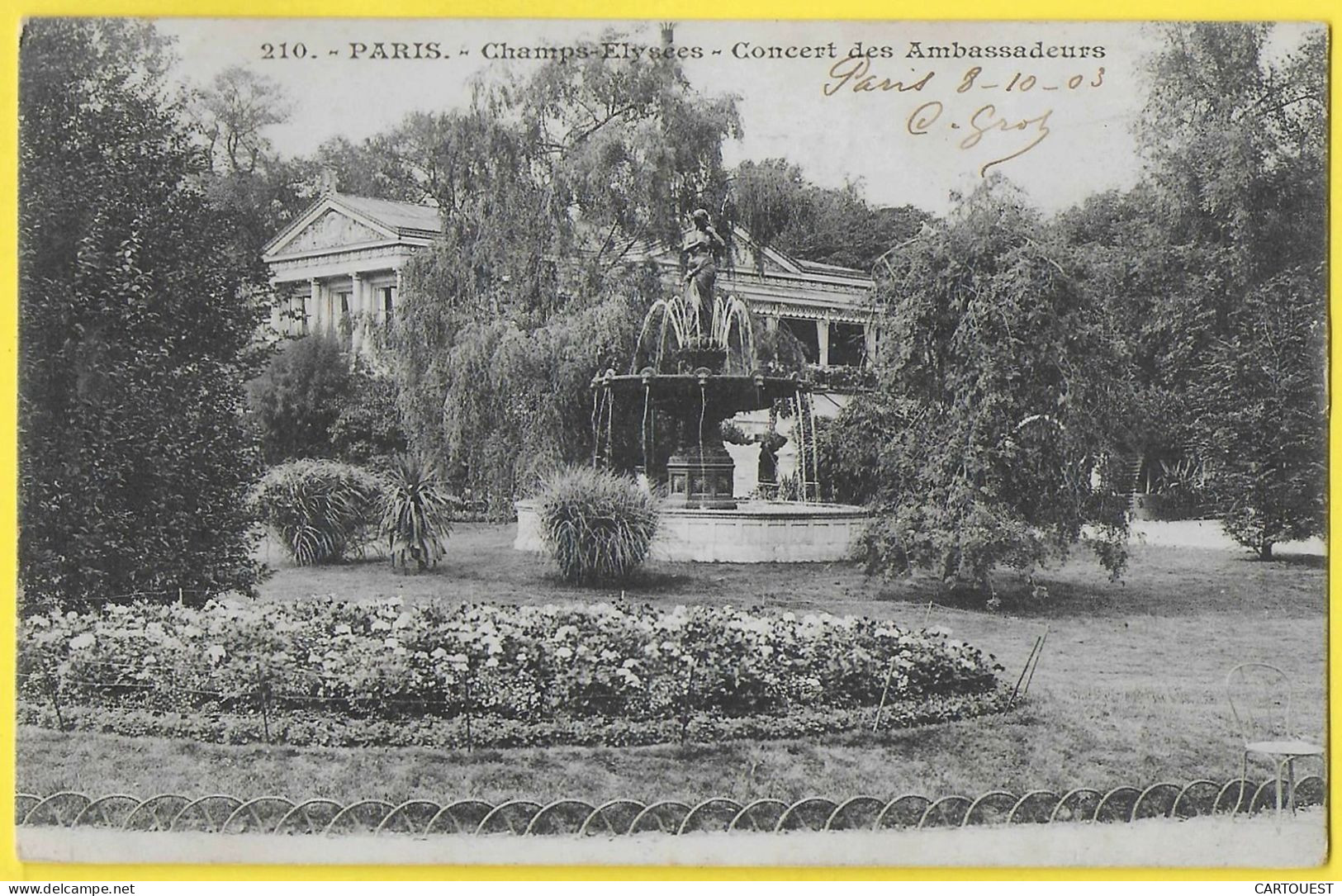 CPA PARIS - CHAMPS ELYSÉES  CONCERT DES AMBASSADEURS - 1903 - Champs-Elysées