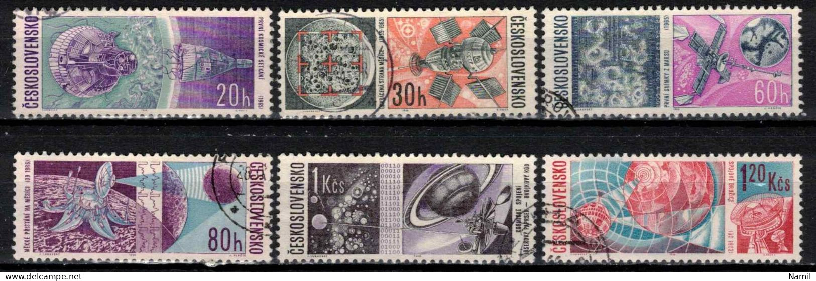 Tchécoslovaquie 1966 Mi 1651-6 (Yv 1513-8), Obliteré - Usati