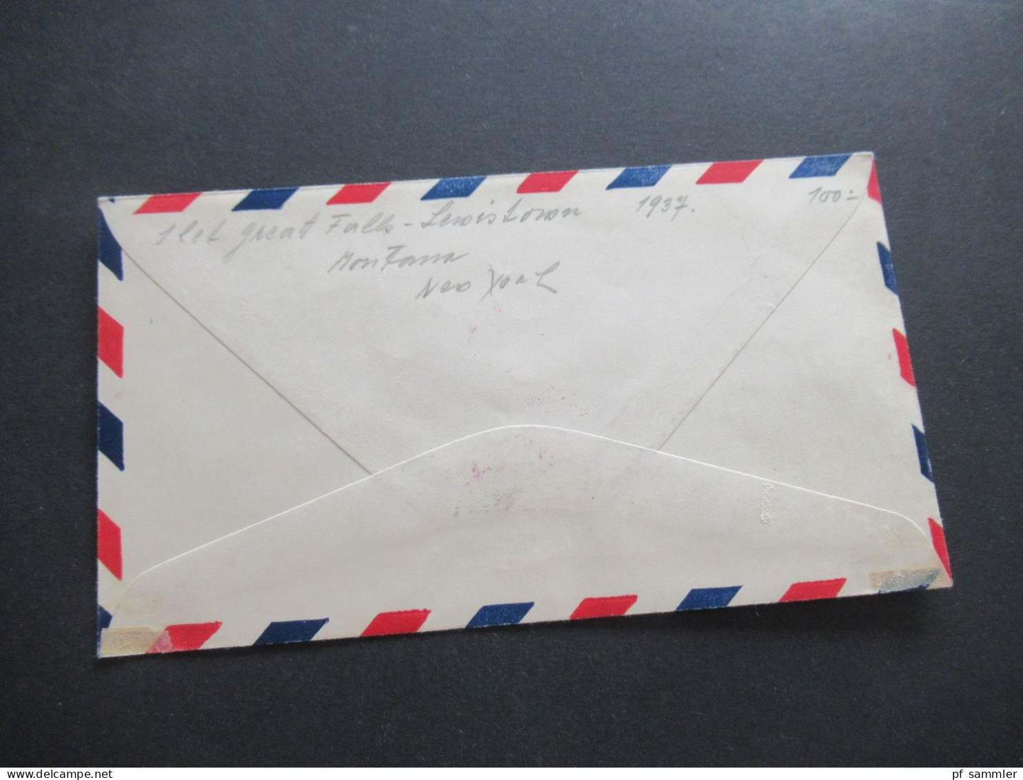 USA 1937 Air Mail US Air Mail First Flight AM 28 Great Falls - Lewistown Montana - 1c. 1918-1940 Storia Postale