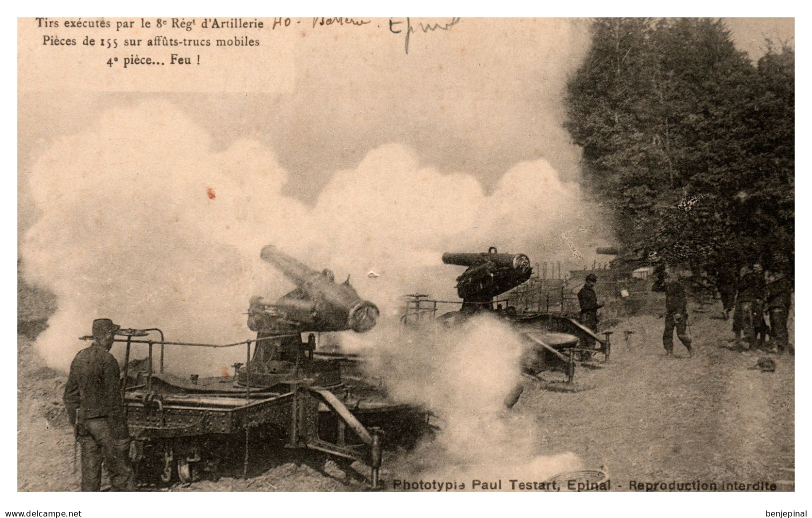 Epinal - Tirs Exécutés Par Le 8° Régiment D'Artillerie - 4ème Pièce - Feu... - Epinal