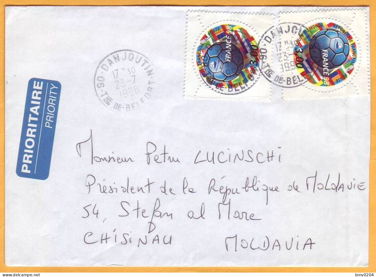 1998 France - Moldova Moldavie  Business Letter. President Petru Lucinschi Used. - Covers & Documents