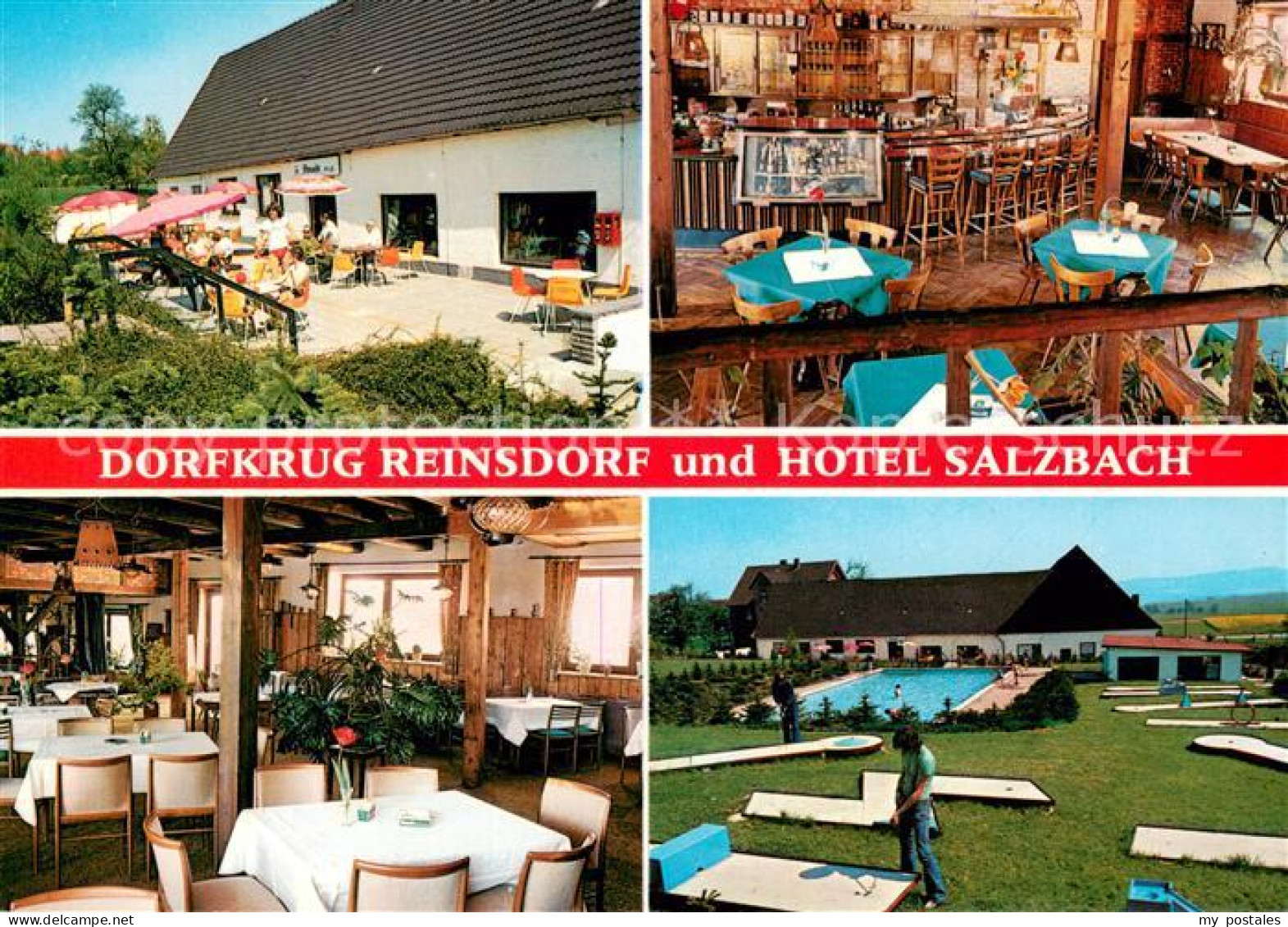 73654239 Reinsdorf Apelern Restaurant Dorfkrug Hotel Salzbach Terrasse Minigolfp - Altri & Non Classificati