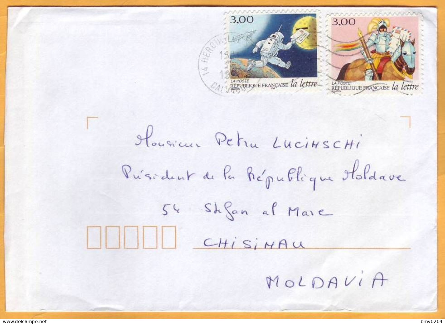 1998 France - Moldova Moldavie  Business Letter. President Petru Lucinschi Used - Covers & Documents