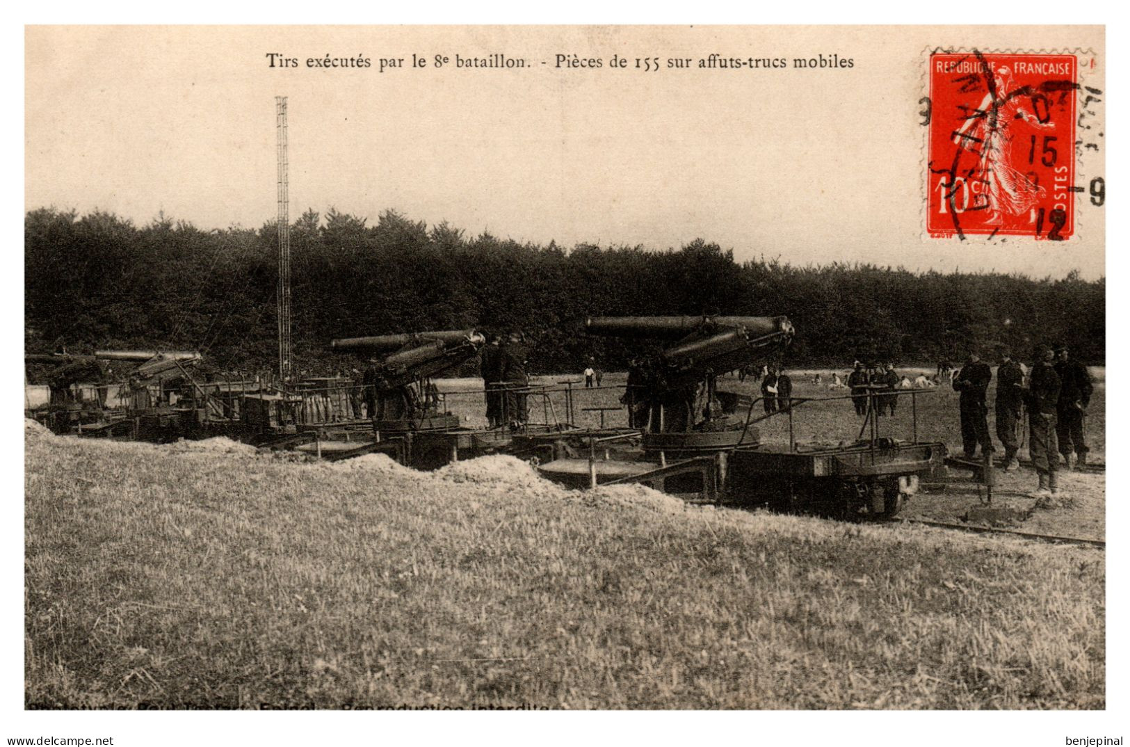 Epinal - Tirs Exécutés Par Le 8° Régiment Bataillon D'Artillerie - Pièces De 155 Sur Affuts-truc Mobiles - Epinal