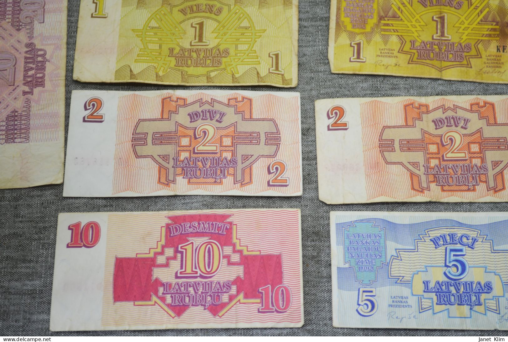 Latvian Vintage Money 1990 Repshik Lot 10 Psc - Lettland