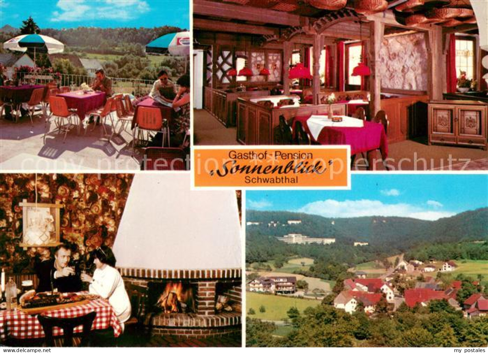 73654193 Schwabthal Gasthof Pension Sonnenblick Restaurant Kamin Terrasse Panora - Staffelstein