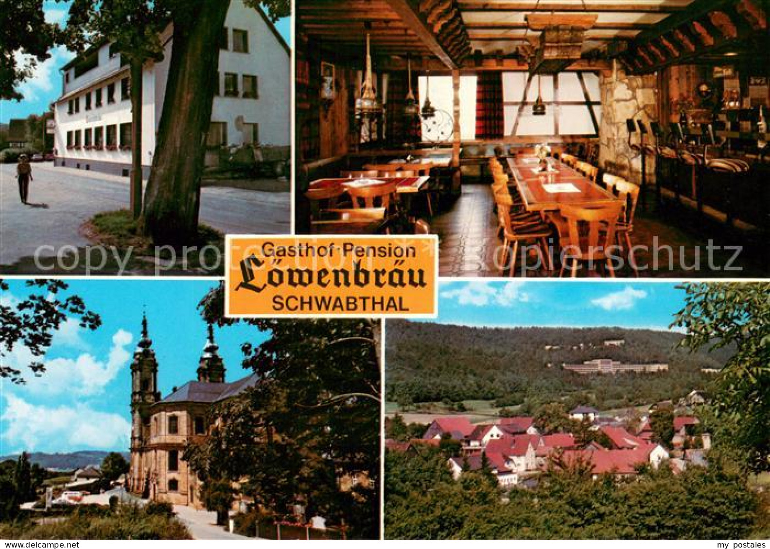 73654192 Schwabthal Gasthof Pension Loewenbraeu Restaurant Kirche Panorama Schwa - Staffelstein