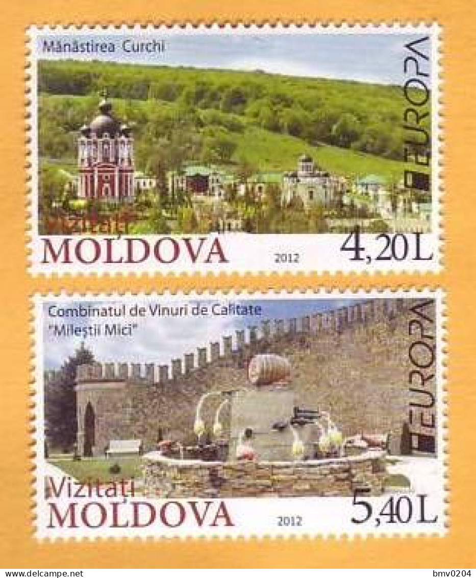 2012 Moldova Moldavie  Europa Cept  Visit Moldova. Tourism, Cricova, Kurki, Christianity, 2v Mint - 2012