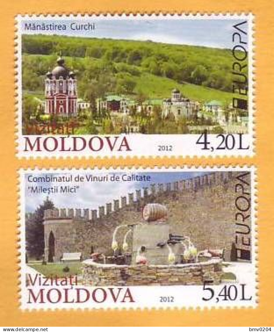 2012 Moldova Moldavie  Europa Cept  1set Mint Visit Moldova. Tourism, Cricova, Kurki, Christianity, - Moldavie