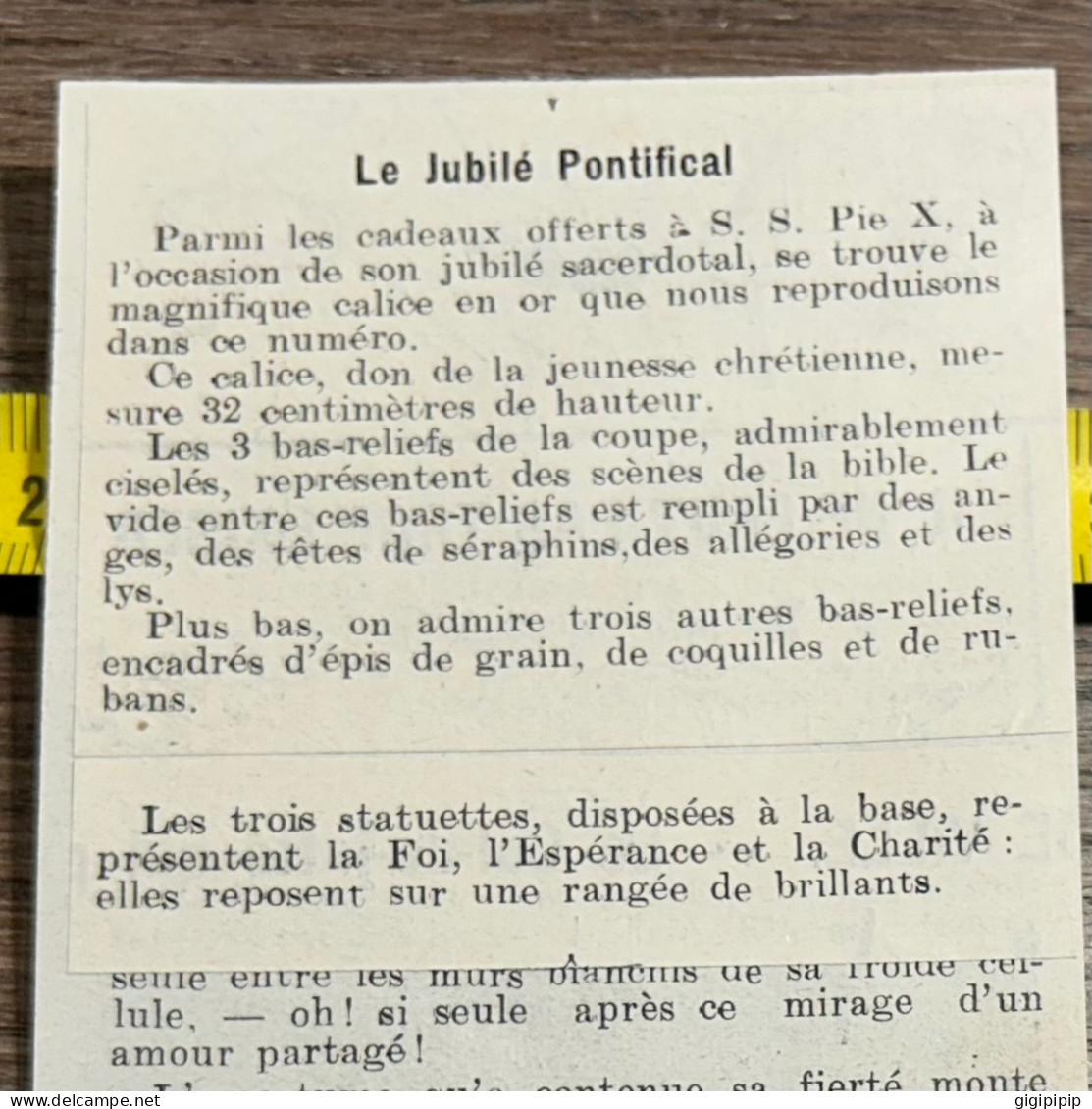 1908 PATI Calice En Or Offert à S. S. Pie X, -;- à L'occasion De Son JUBILE SACERDOTAL Pontifical - Sammlungen