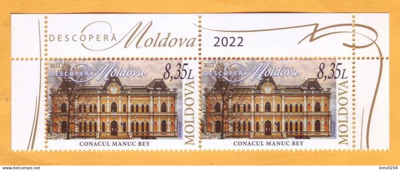 2022  Moldova „Discover Moldova”  ”The Mansion Of Manuc Bey”, Hâncești Region 2v Mint - Moldawien (Moldau)