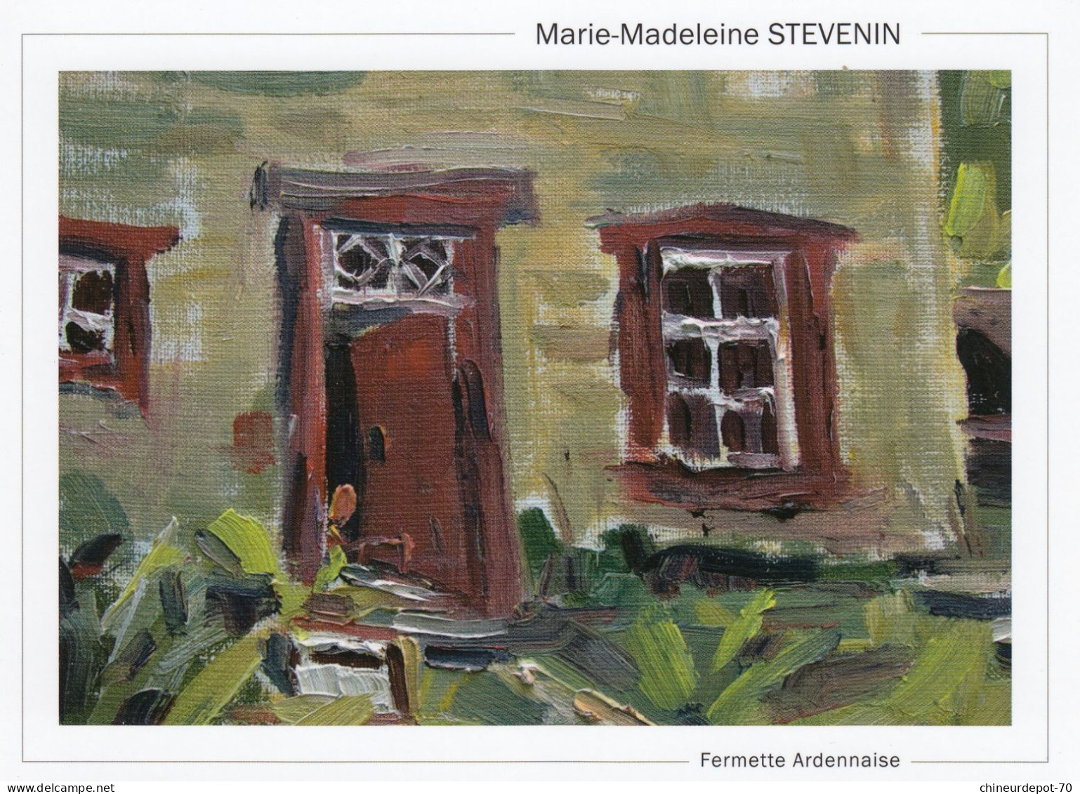 PEINTURE     MARIE MADELEINE  STEVENIN  FERMETTE ARDENNAISE - Peintures & Tableaux