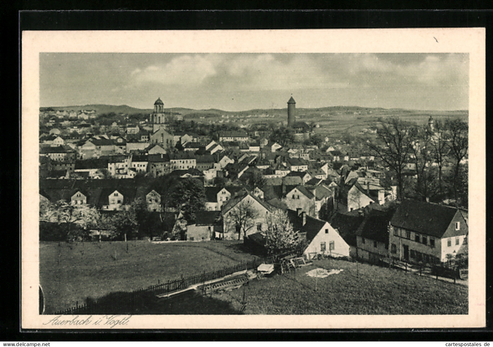 AK Auerbach I. V., Teilansicht Aus Der Vogelschau  - Auerbach (Vogtland)