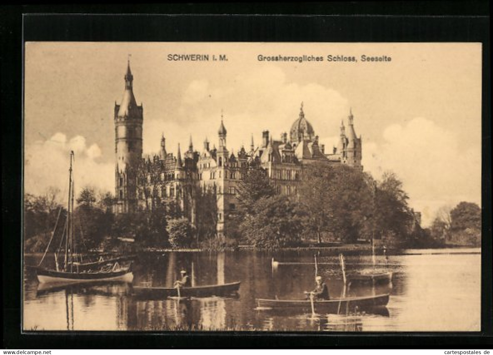 AK Schwerin I. M., Grossherzogl. Schloss, Seeseite  - Schwerin