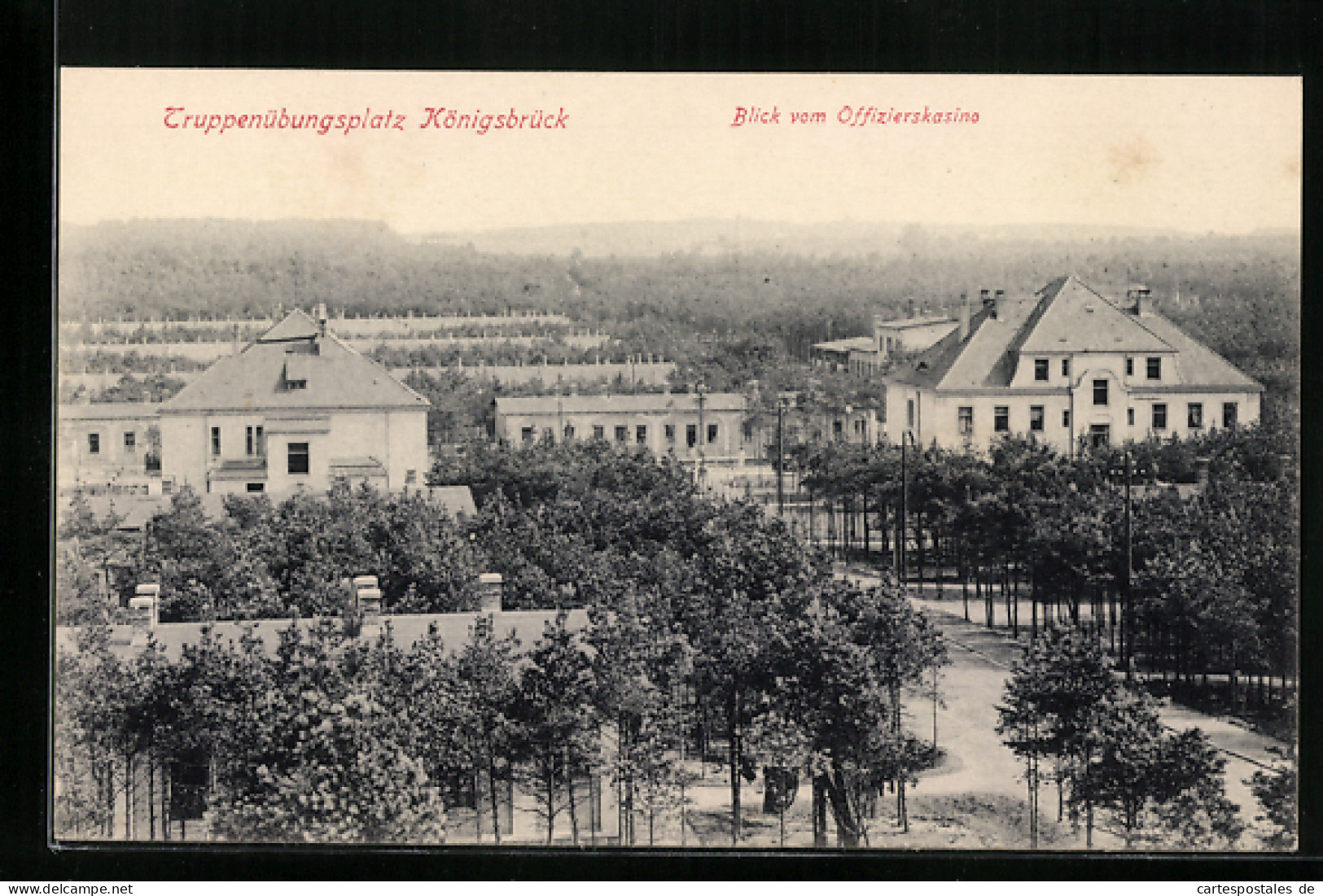 AK Königsbrück, Blick Vom Offizierskasino  - Koenigsbrueck