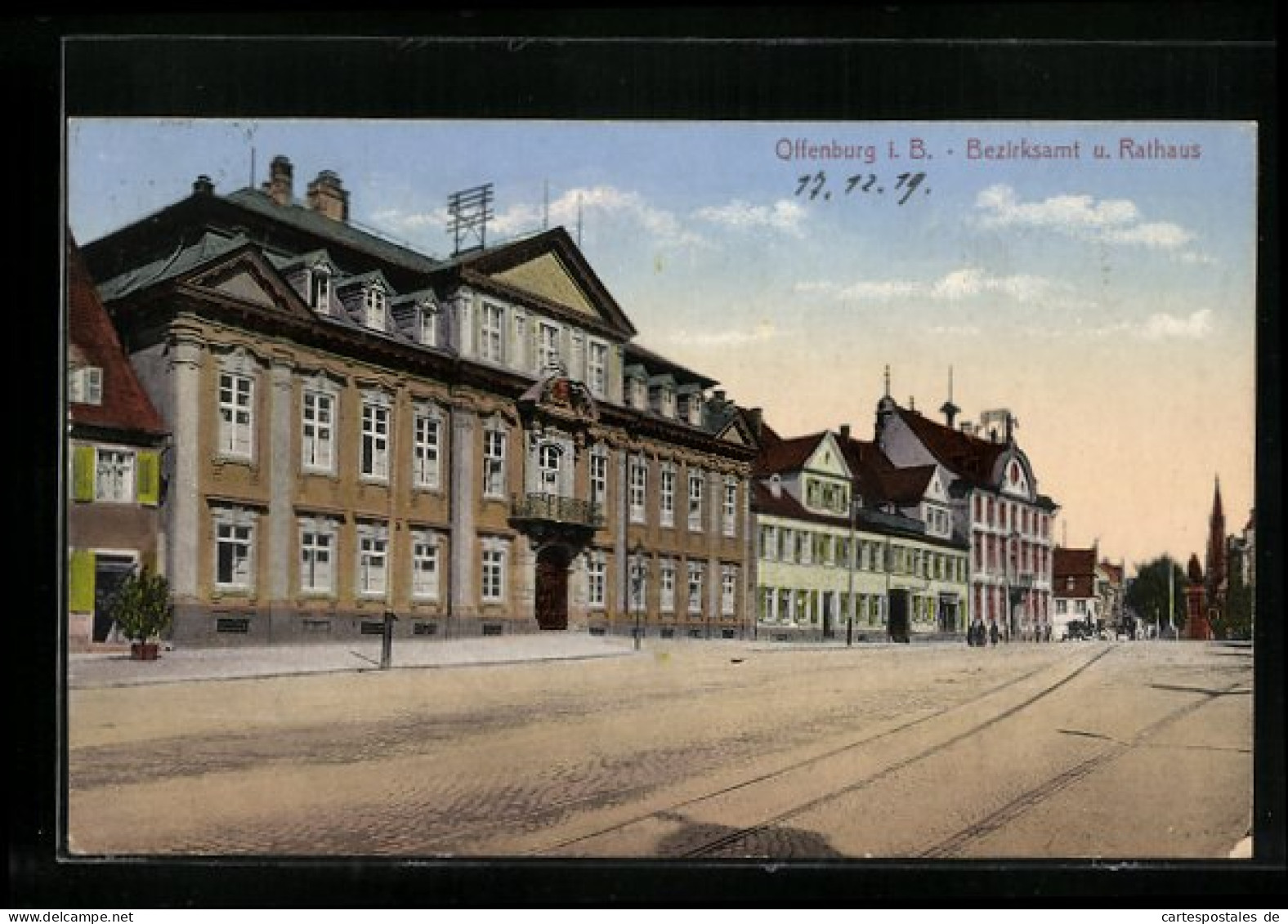 AK Offenburg I. B., Bezirksamt Und Rathaus  - Offenburg