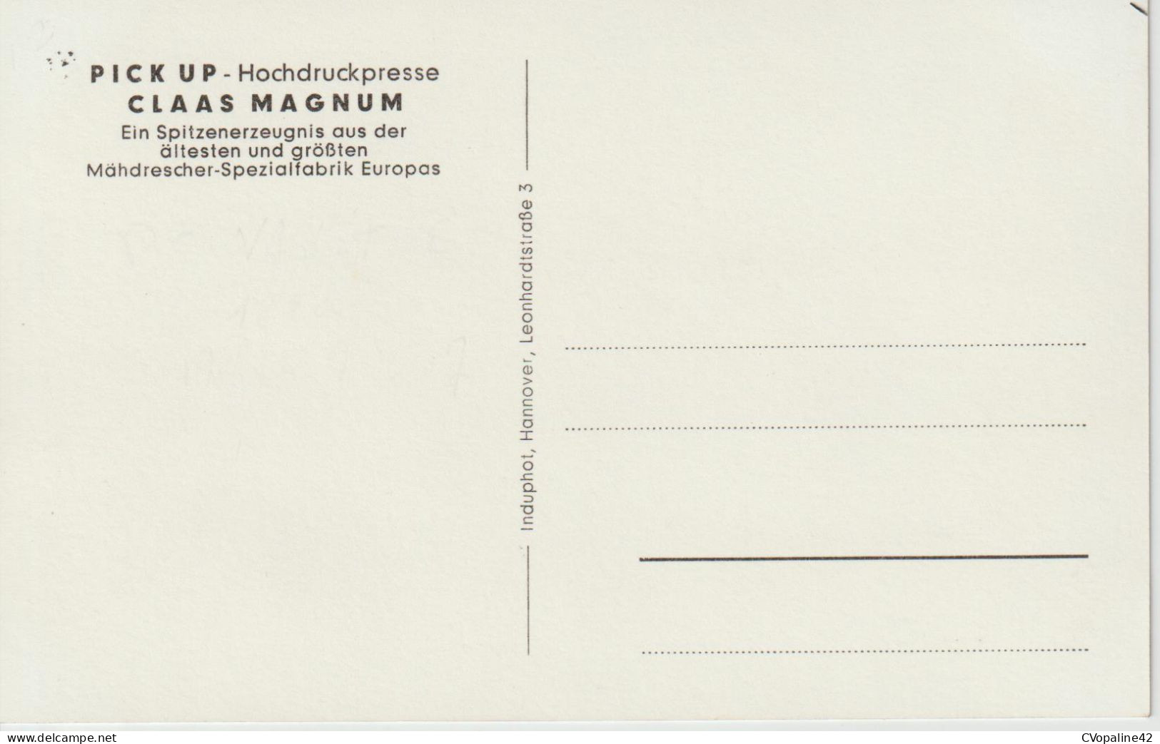 CLAAS MAGNUM - PICK UP - Hochdruckpresse - Werbepostkarten