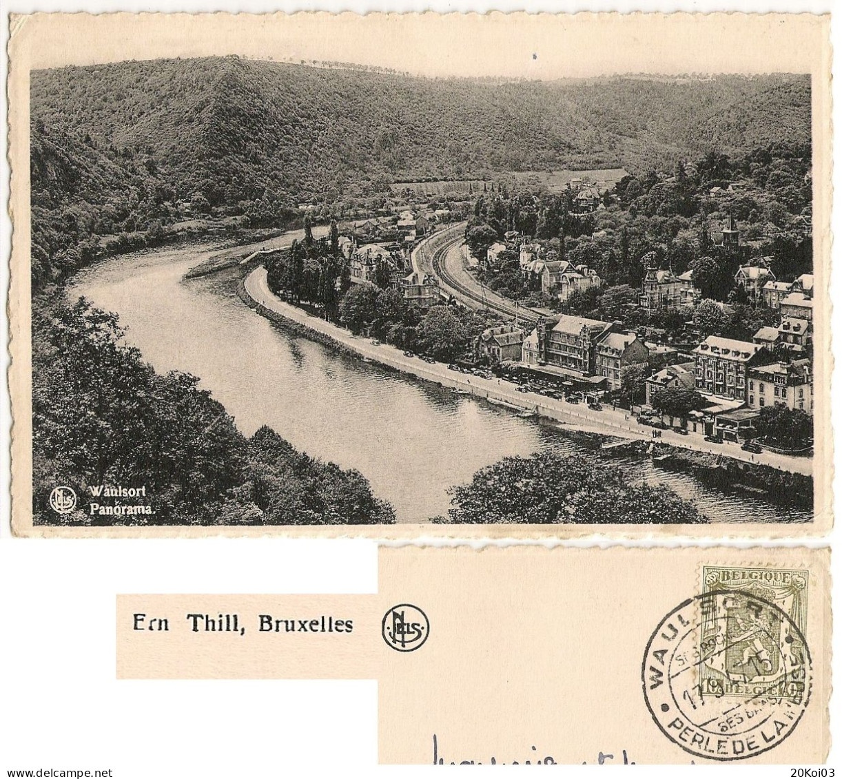 Waulsort Panorama, Perle De La Meuse, Hastière Namur, 17-9-1947 Timbre 10c, CPA - Hastiere