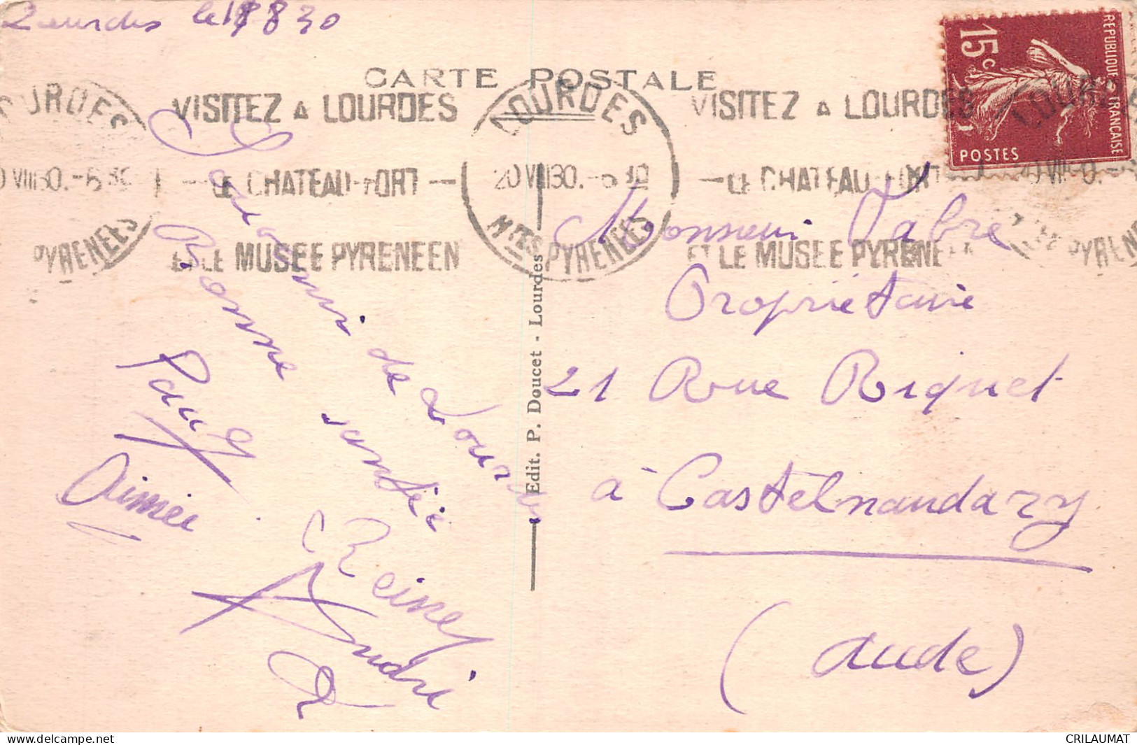 65-LOURDES-N°T5085-C/0271 - Lourdes