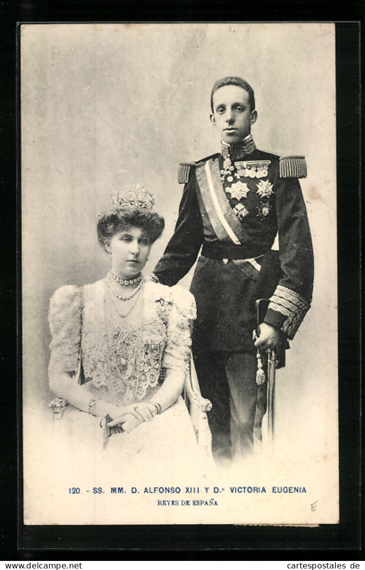 Postal SS. MM. D. Alfonso XIII Y D. A Victoria Eugenia Von Spanien  - Royal Families