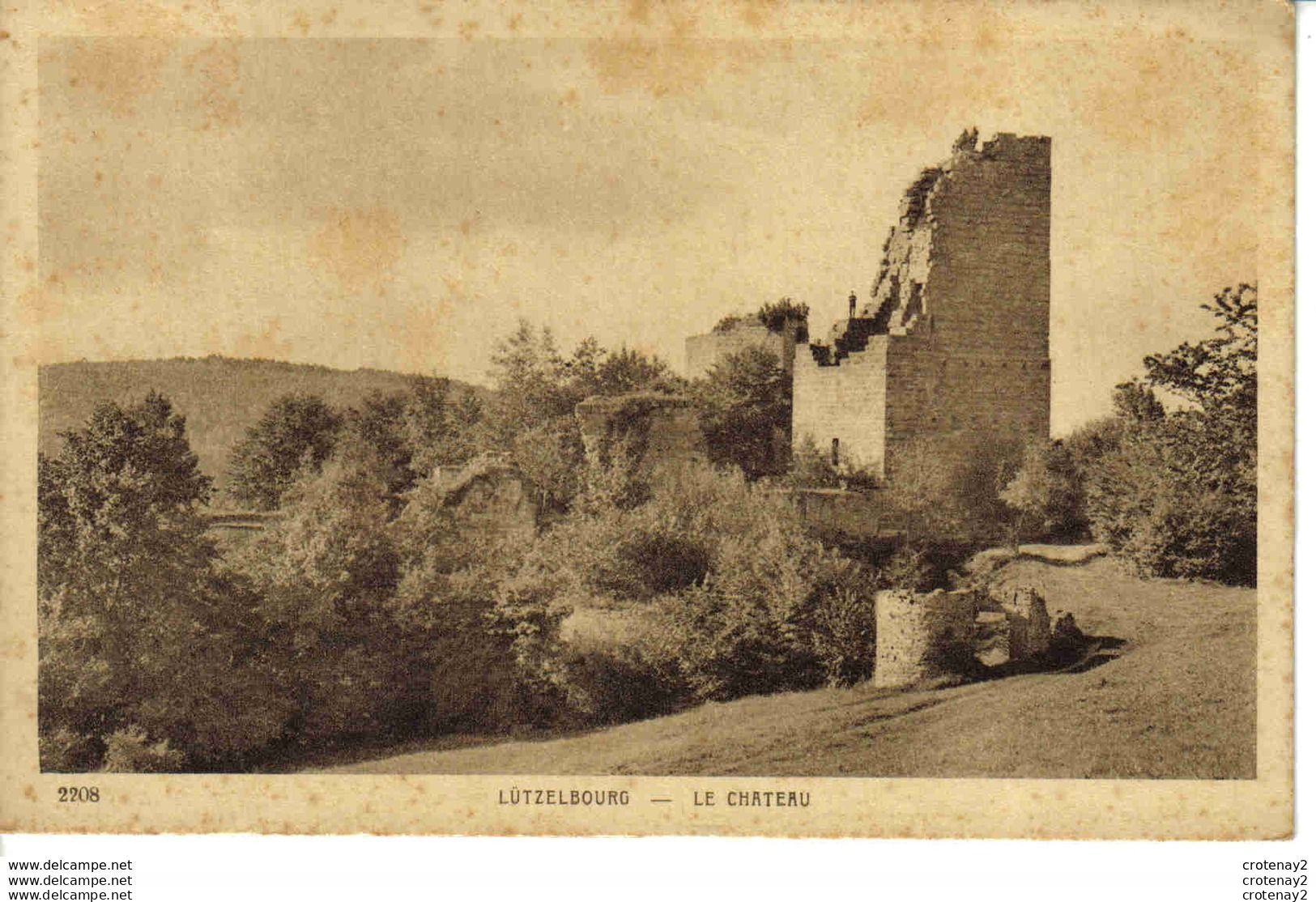 57 LÜTZELBOURG Vers Phalsbourg N°2208 Le Château VOIR DOS - Phalsbourg