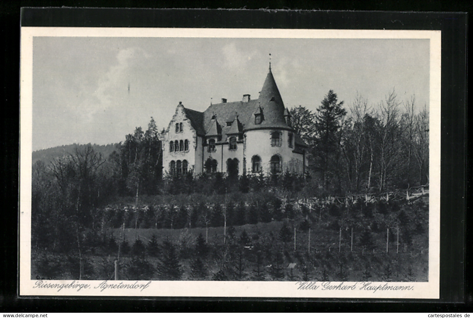 AK Agnetendorf I. Riesengebirge, Villa Gerhart Hauptmann  - Schlesien