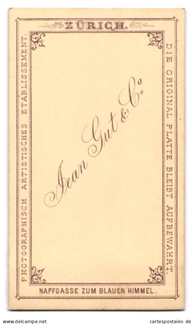 Fotografie Jean Gut & Co., Zürich, Elegante Attraktive Dame Mit Aufwendiger Frisur Im Seitenprofil  - Anonymous Persons