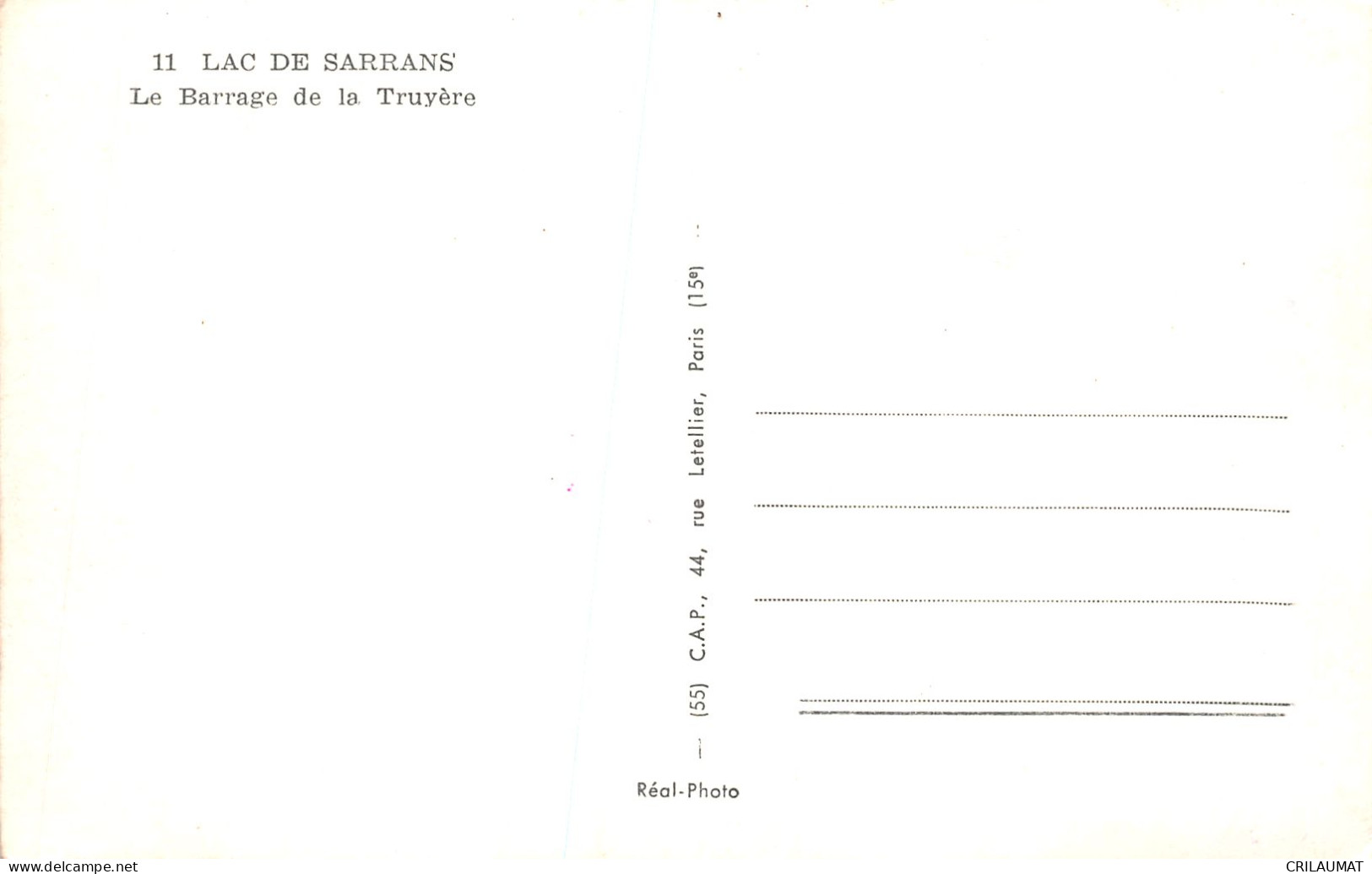 12-LAC SARRANS-N°T5086-E/0187 - Autres & Non Classés