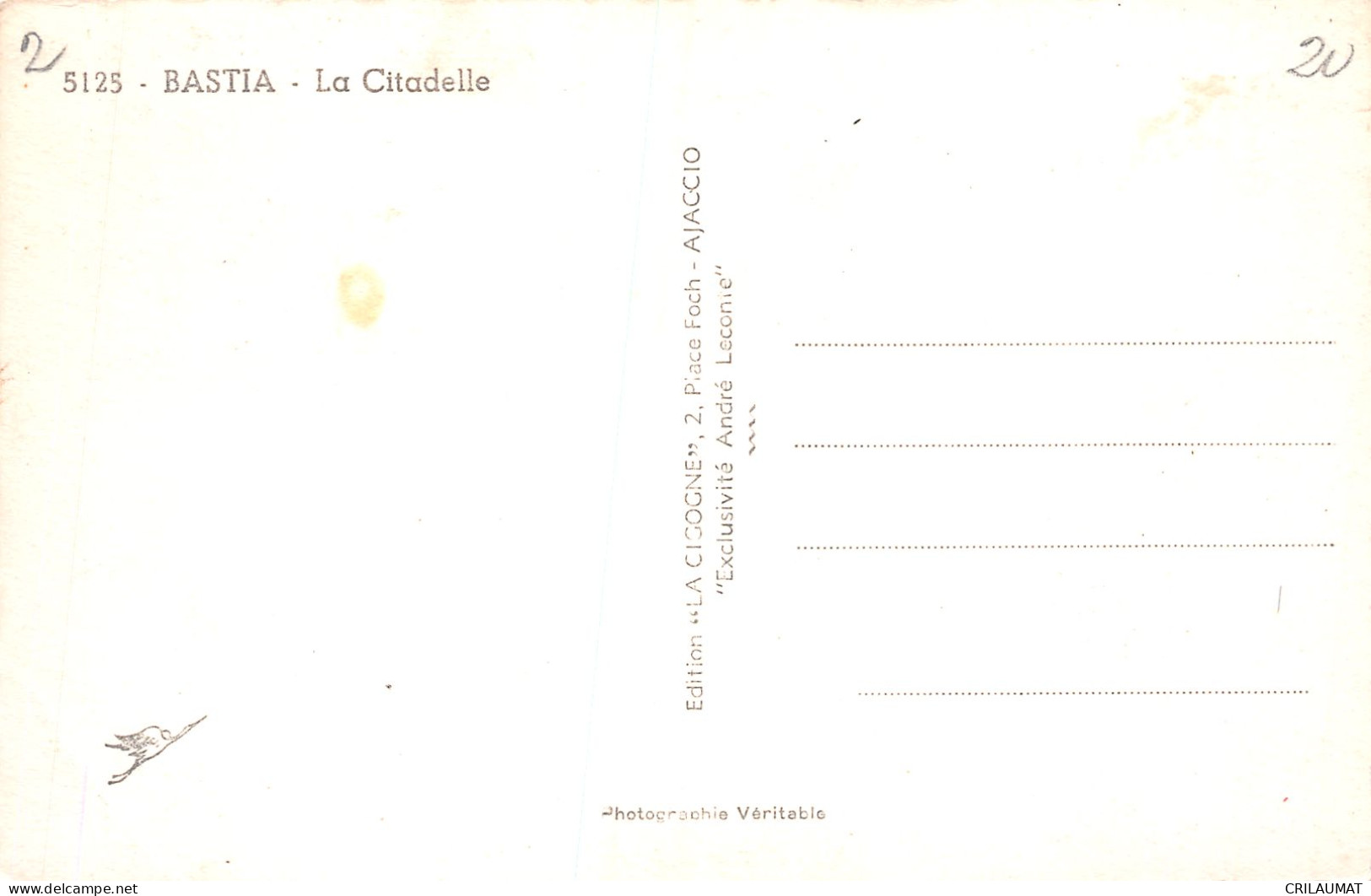 2B-CORSE BASTIA-N°T5086-D/0297 - Other & Unclassified