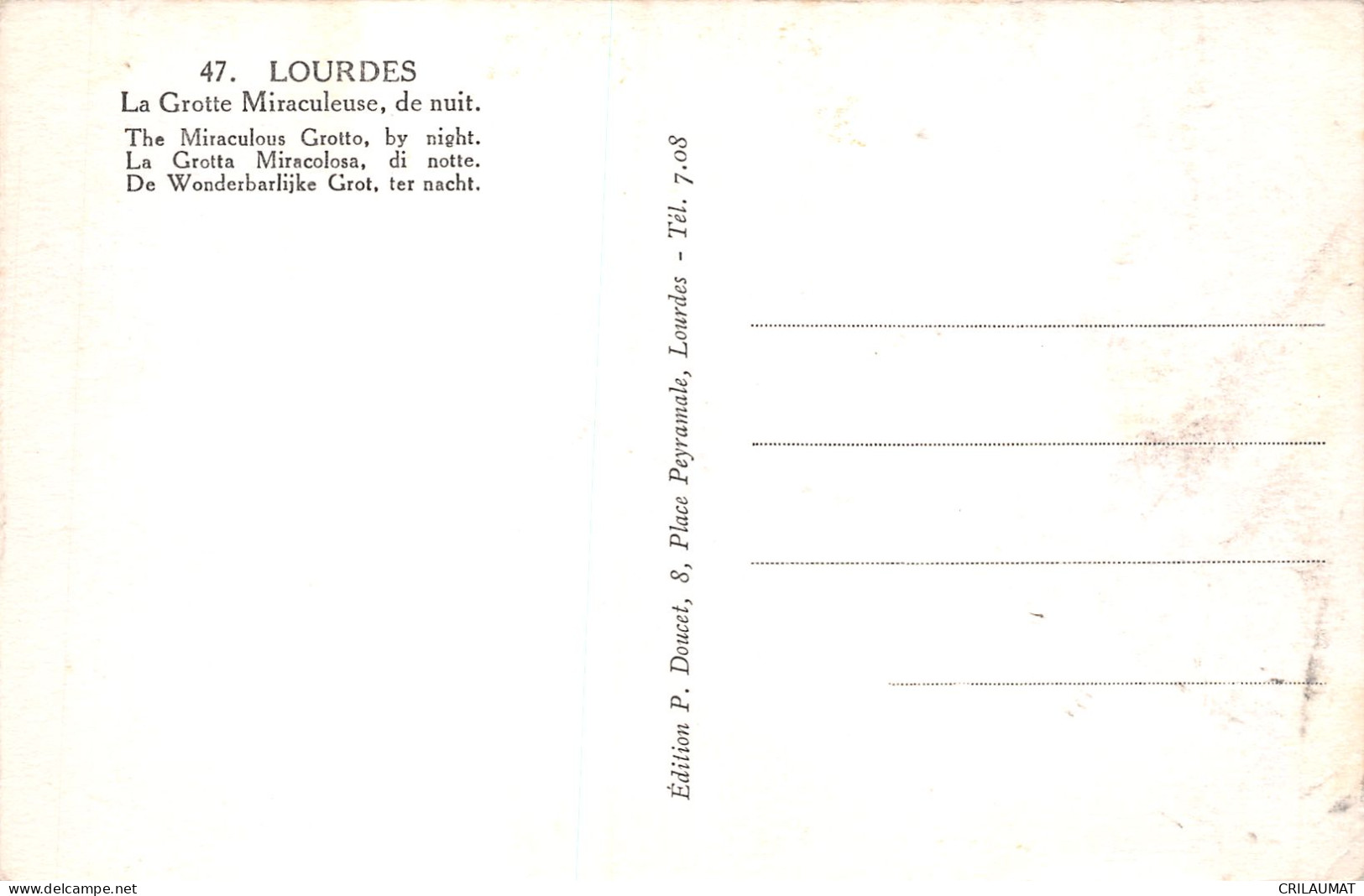 65-LOURDES-N°T5086-G/0337 - Lourdes