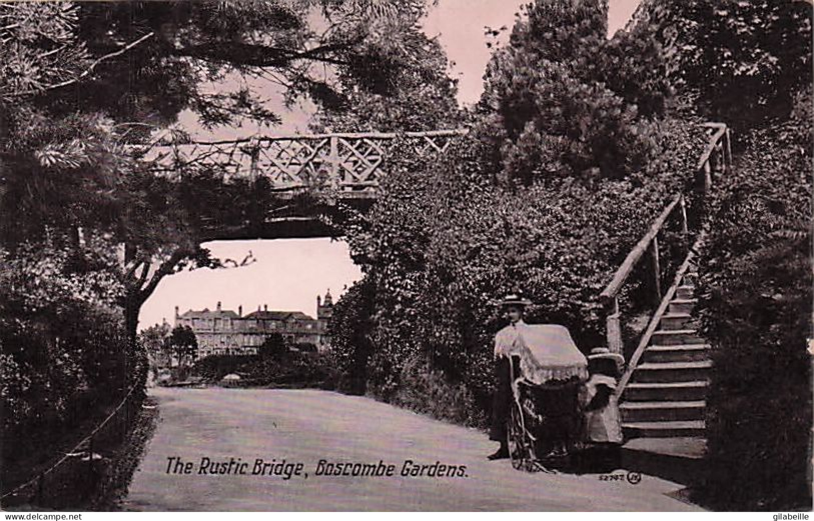Dorset - BOSCOMBE Gardens - ( Bournemouth )  The Rustic Bridge - Bournemouth (from 1972)